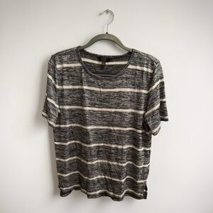 Banana Republic Navy and White Striped Tee